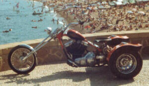 Ola's trike ved Tossa De Mar, Spania 1986